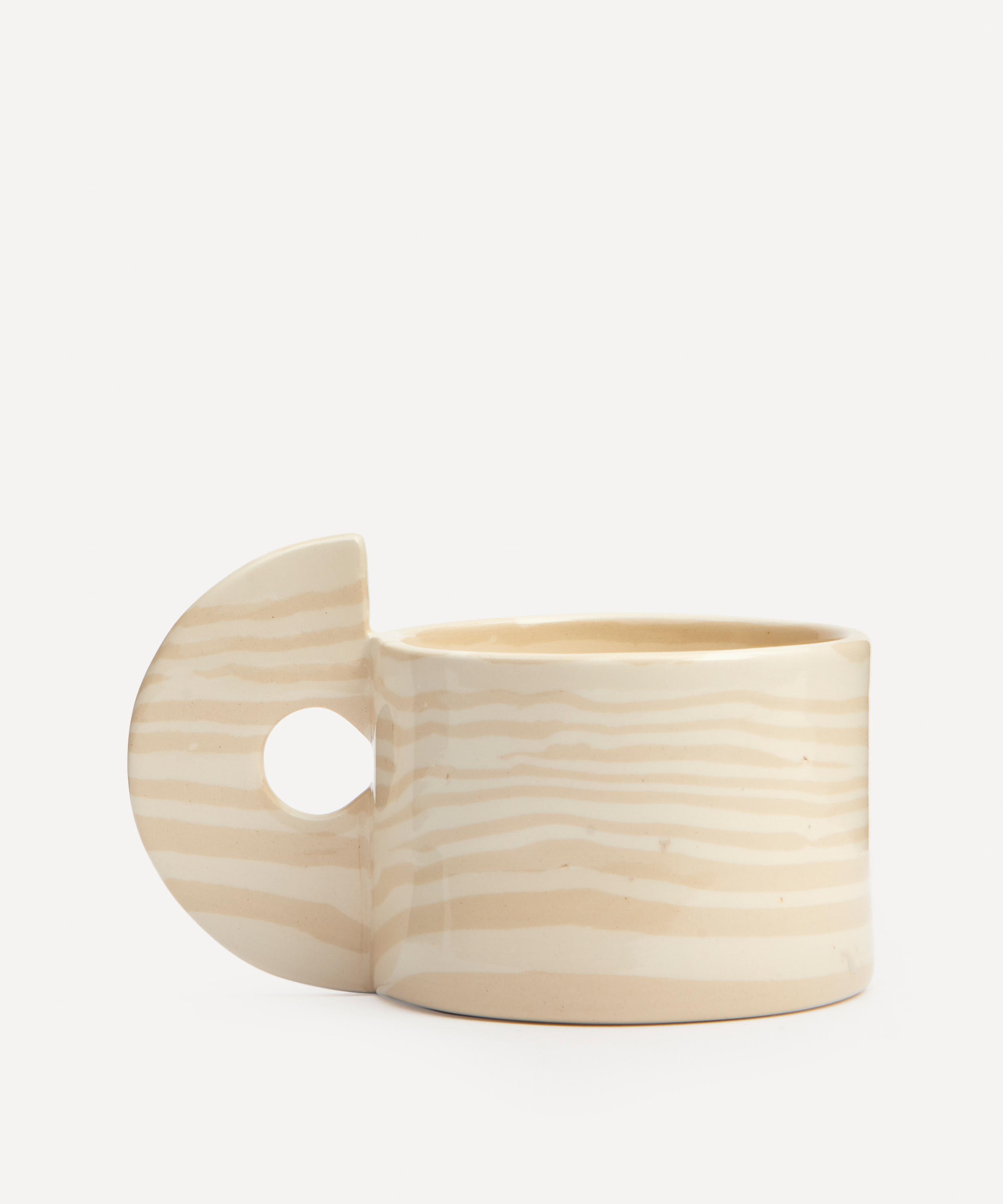 Henry Holland Studio - White on White Stripe Mug image number 2
