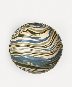 Henry Holland Studio - Green White and Blue Stripe Small Bowl image number 1