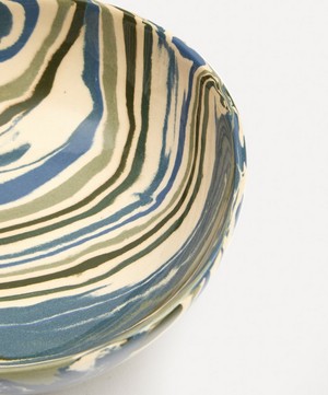 Henry Holland Studio - Green White and Blue Stripe Small Bowl image number 3