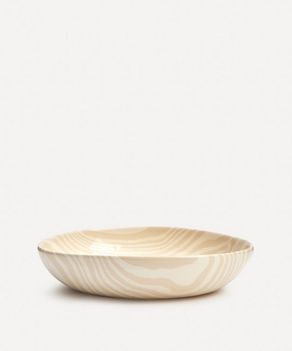 Henry Holland Studio - White on White Stripe Pasta Bowl image number null