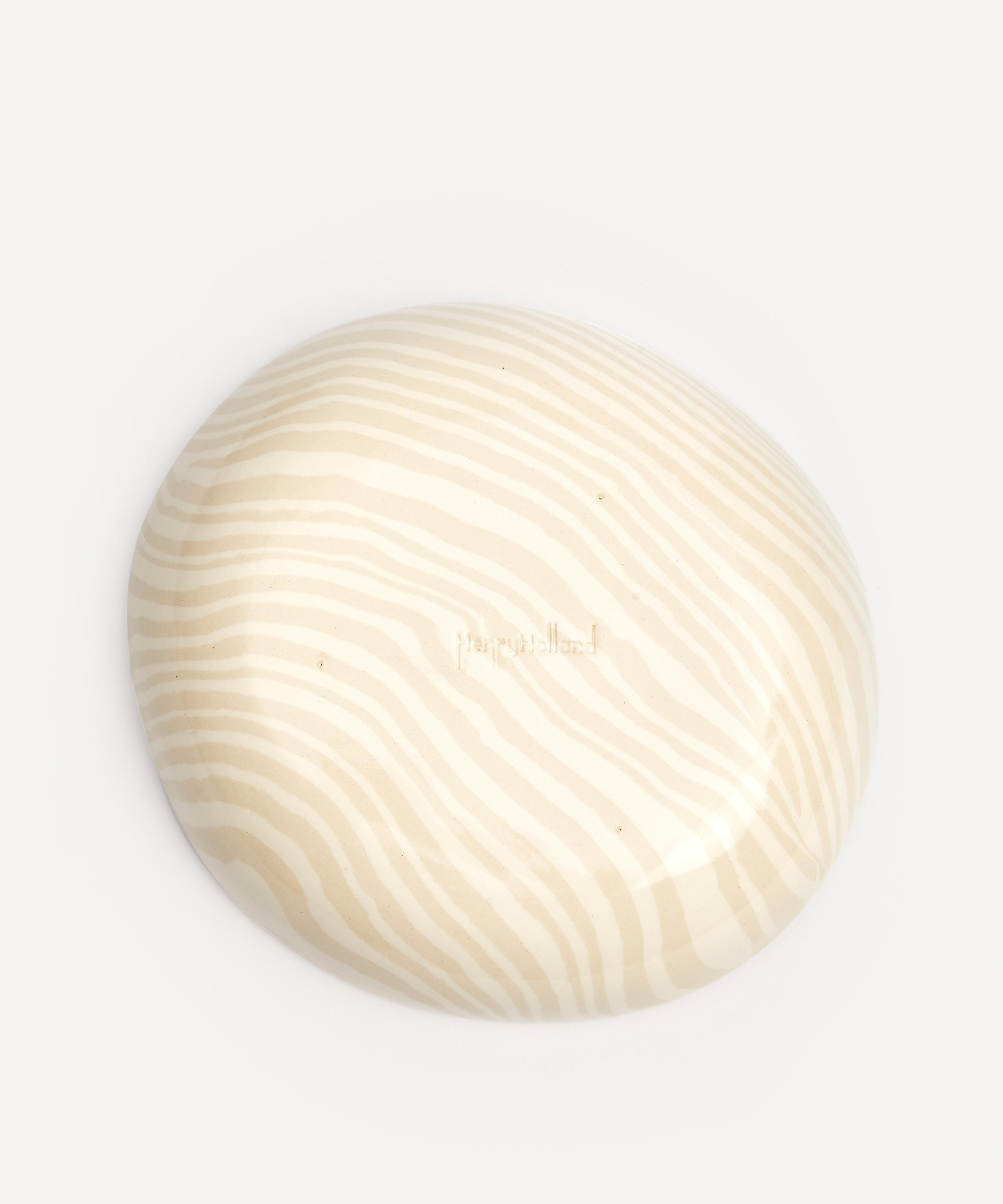 Henry Holland Studio - White on White Stripe Pasta Bowl image number 4