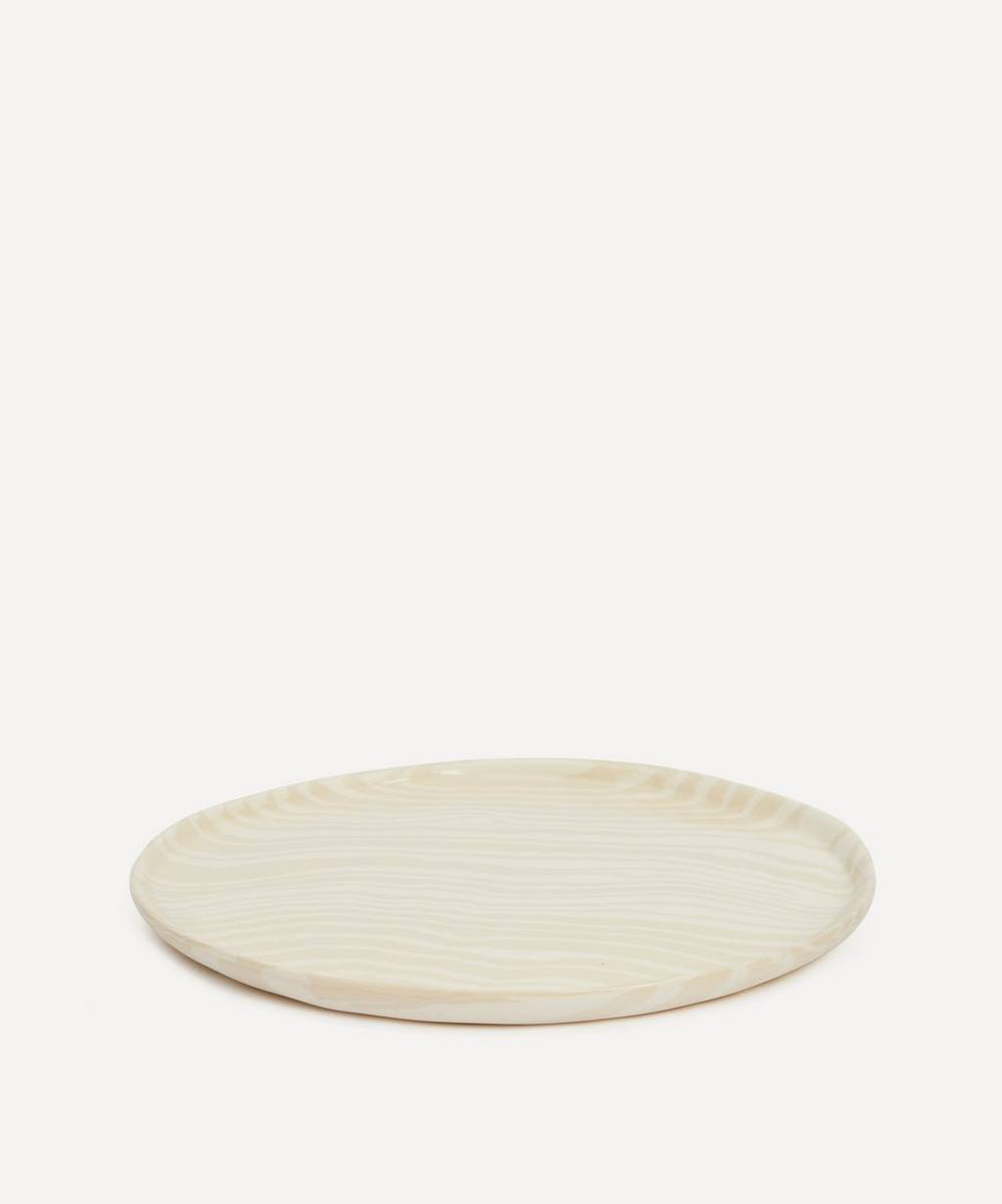 Henry Holland Studio - White on White Stripe Dinner Plate
