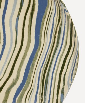 Henry Holland Studio - Green White and Blue Stripe Dinner Plate image number 3