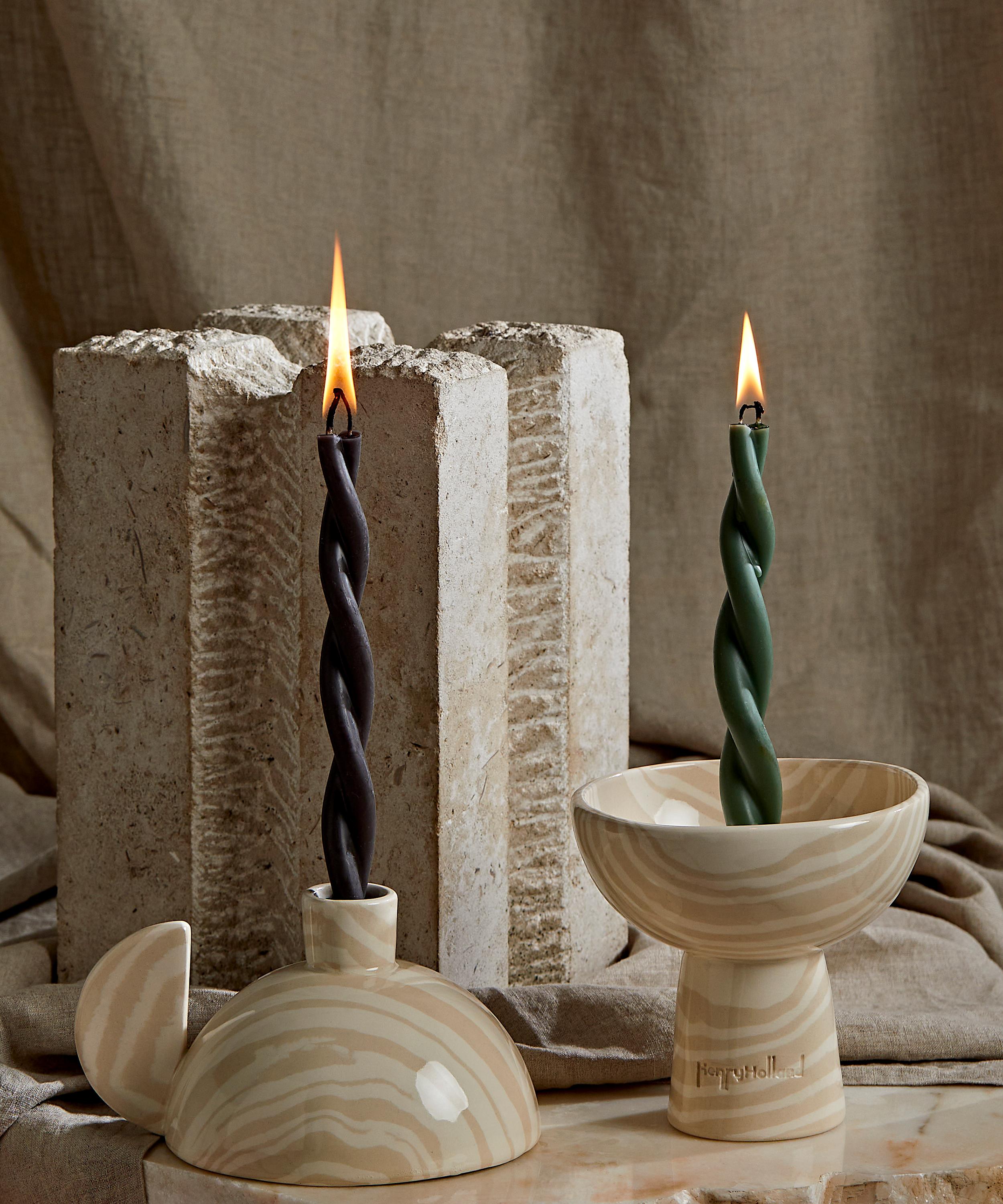 Henry Holland Studio - White on White Duo Candle Holder Set image number 1