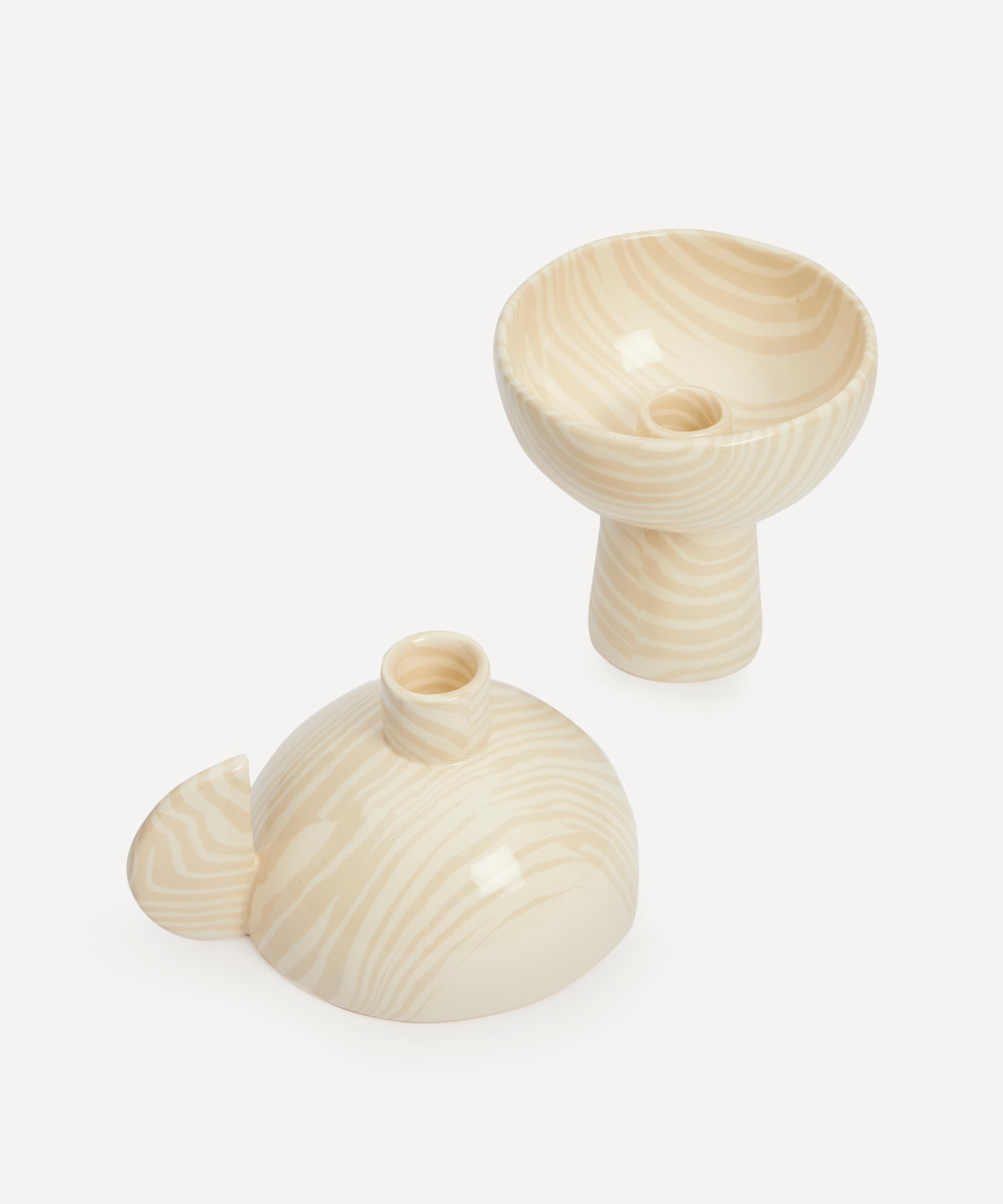 Henry Holland Studio - White on White Duo Candle Holder Set image number 2