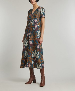 S Max Mara - Paola Printed Silk Dress image number 2