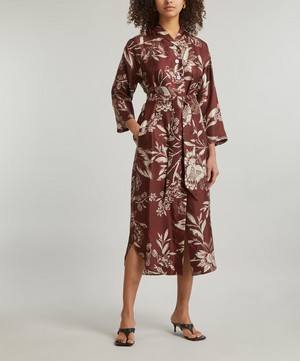 S Max Mara - Quercia Silk Kaftan Dress image number 2