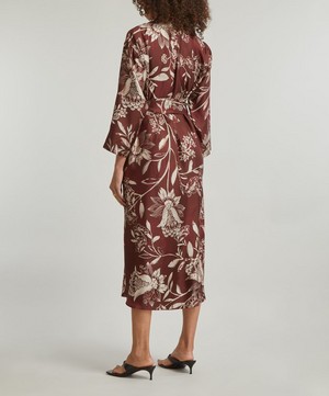 S Max Mara - Quercia Silk Kaftan Dress image number 3