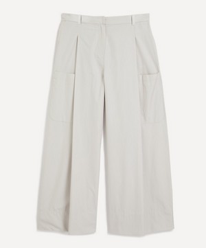 S Max Mara - Glicine Cotton-Poplin Trousers image number 0