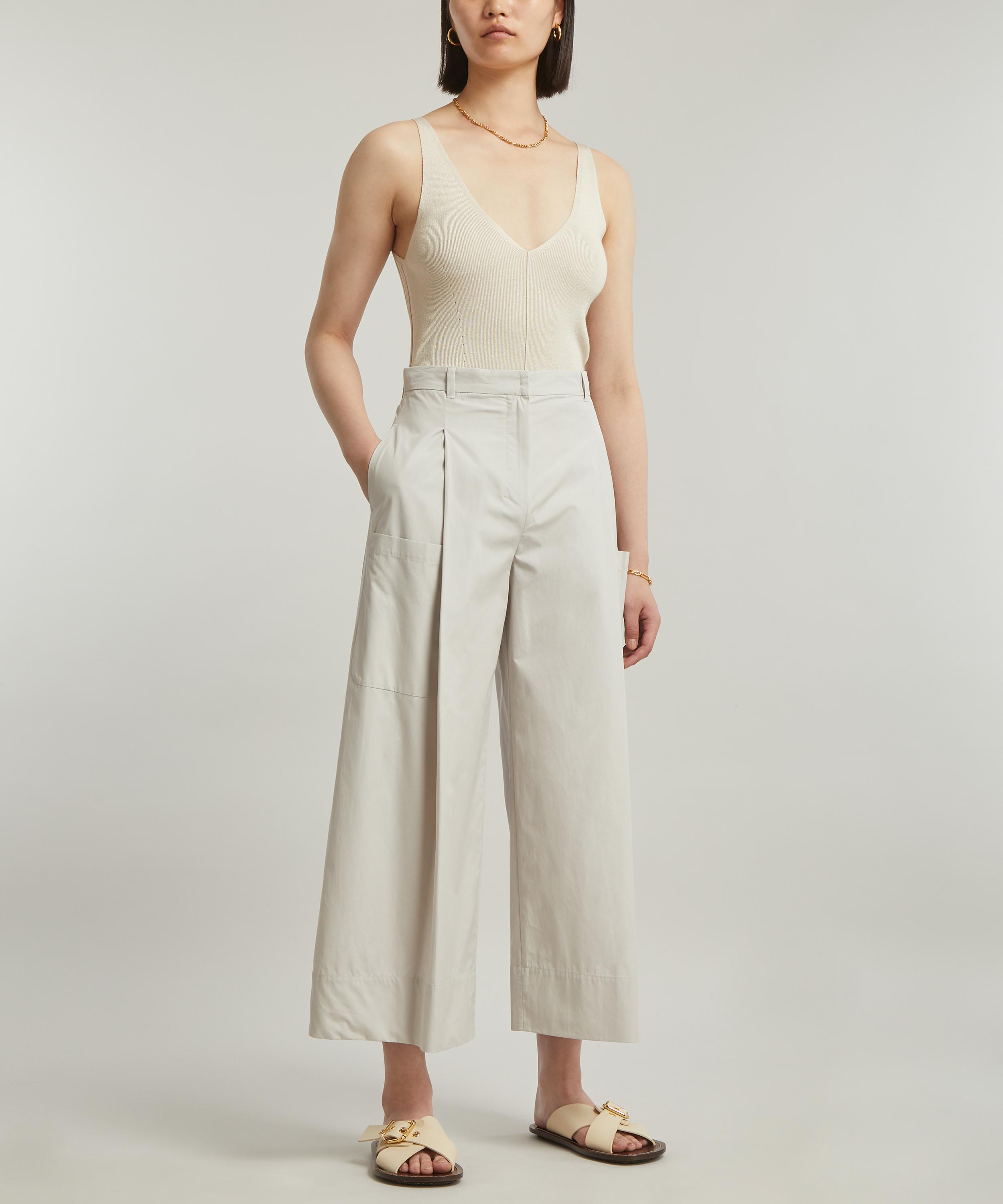 S Max Mara Glicine Cotton-Poplin Trousers | Liberty