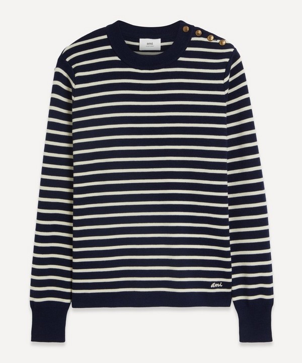 Ami - AMI Embroidery Crewneck Sailor Sweater image number null