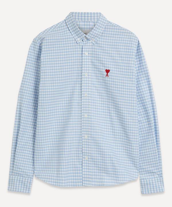 Ami - Button-Down Blue Gingham Shirt