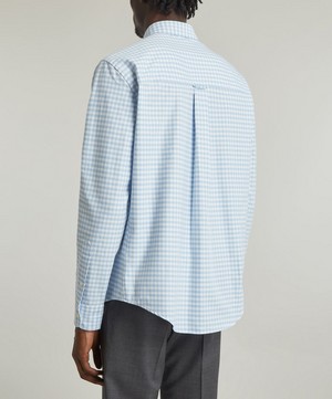 Ami - Button-Down Blue Gingham Shirt image number 3