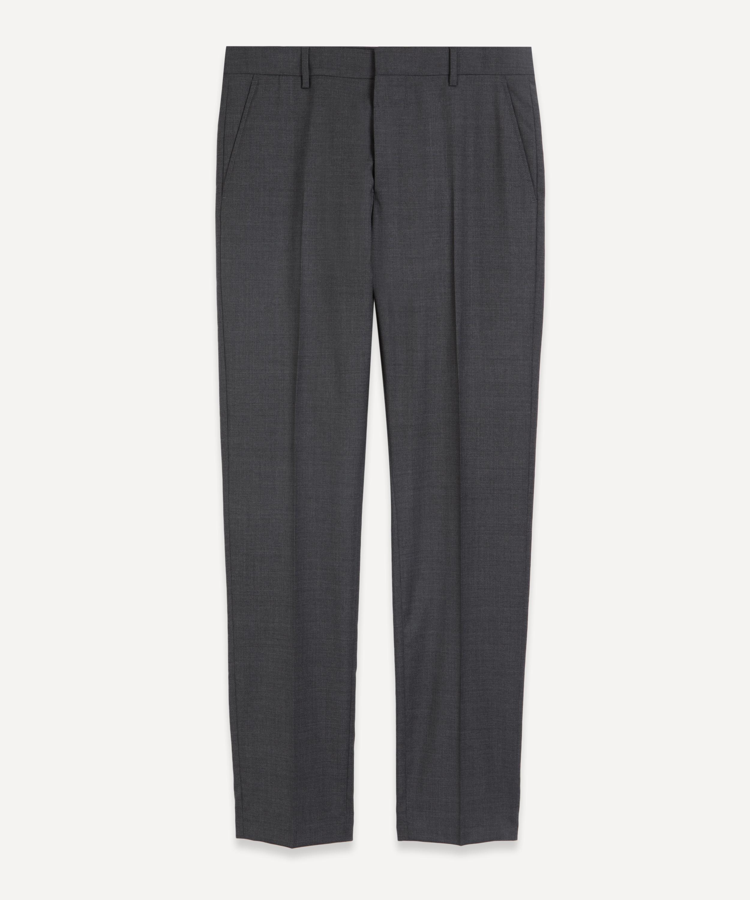 Ami - Heather-Grey Cigarette-Fit Trousers image number 0