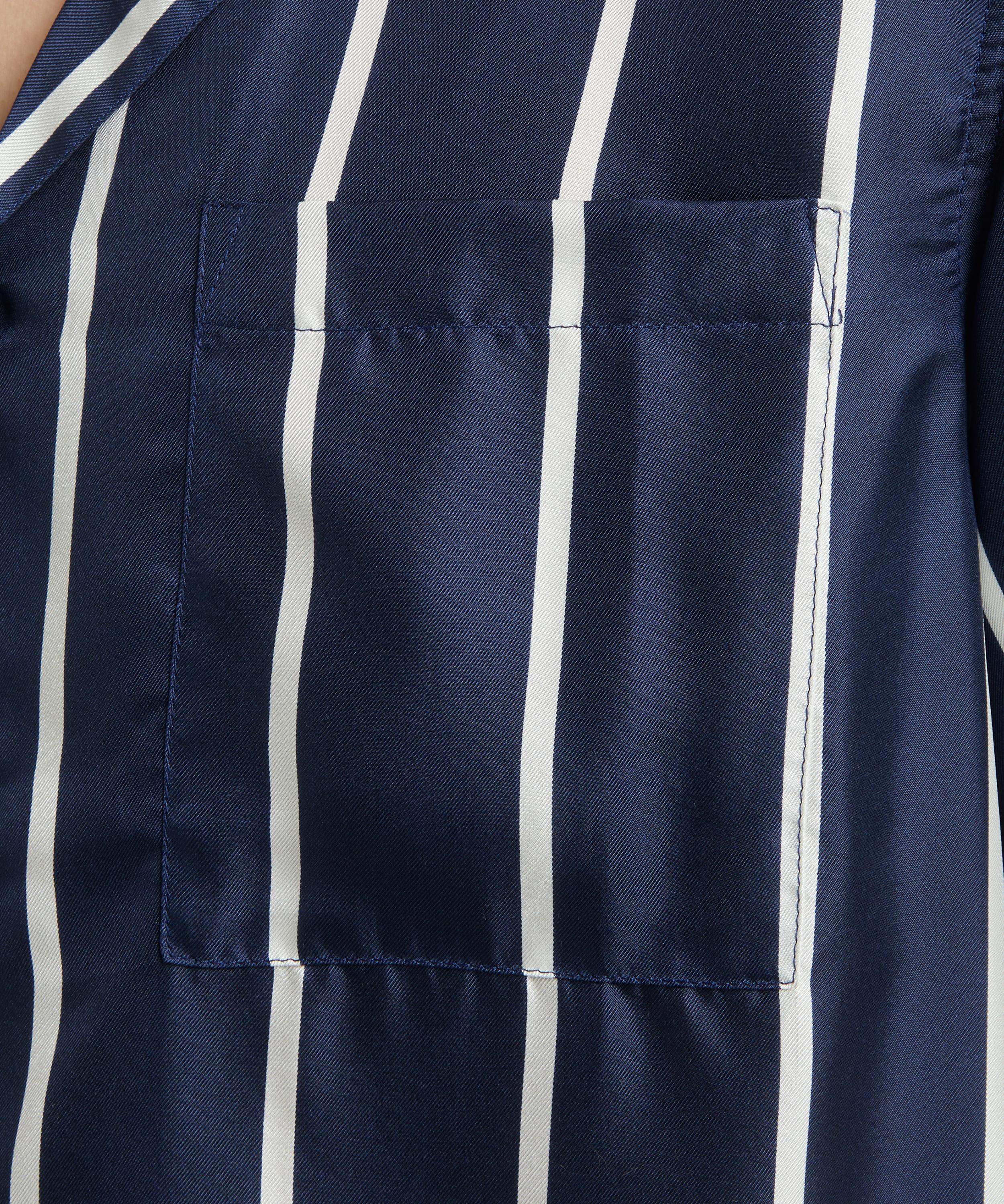 Ami - Camp Collar Stripe Silk Shirt image number 4