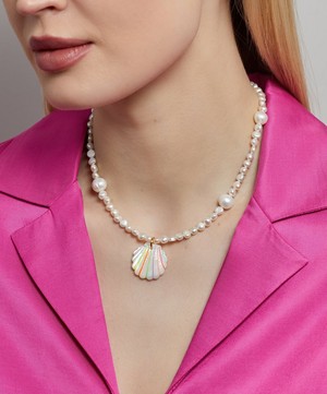 NOTTE - Over the Rainbow Pearl Pendant Necklace image number 1