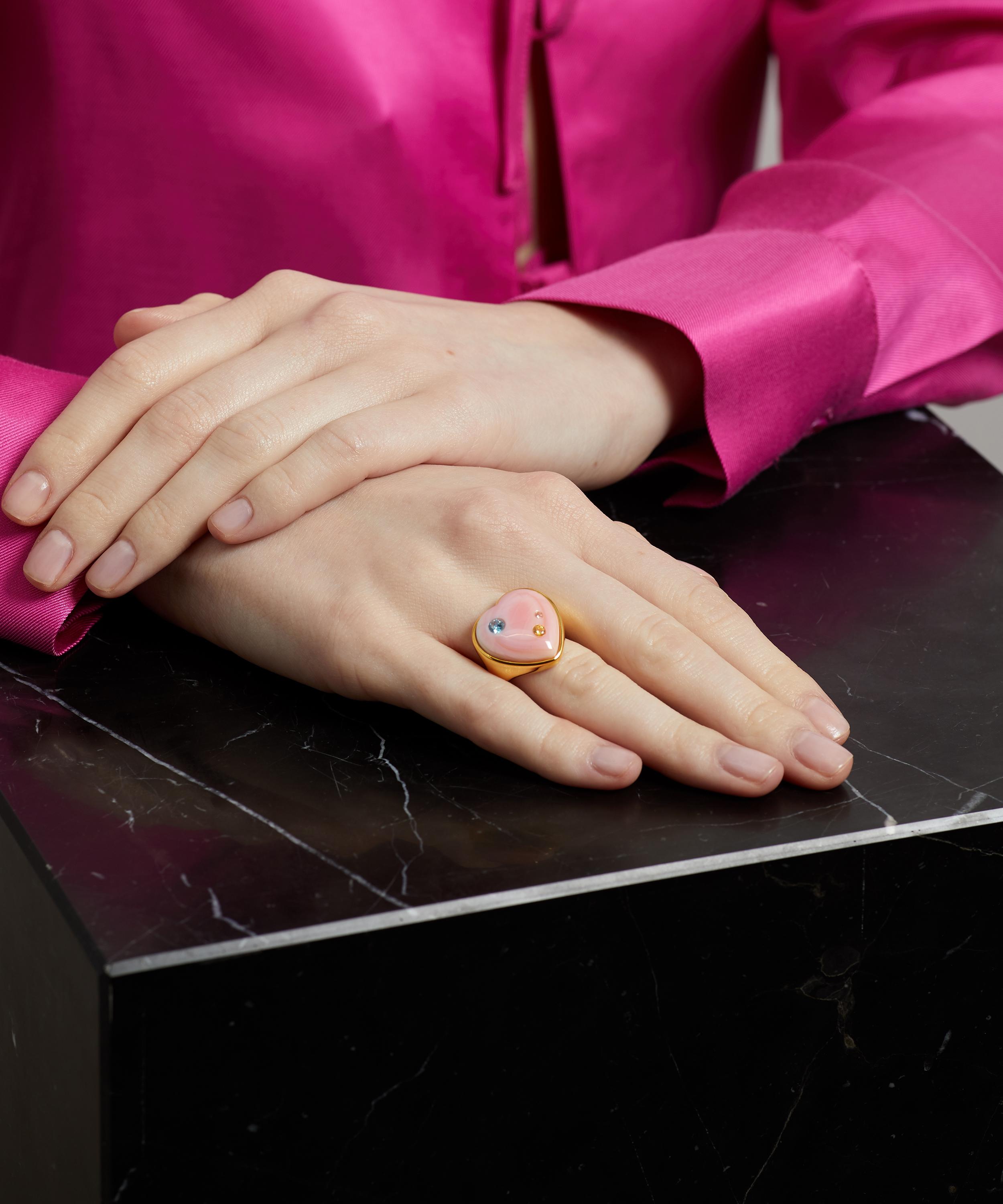 NOTTE - Cotton Candy Heart to Heart Ring image number 0