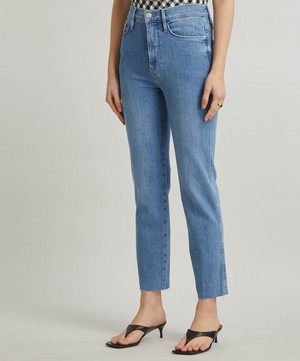 Frame - Le Sylvie Raw Crop High-Rise Straight Jeans image number 2