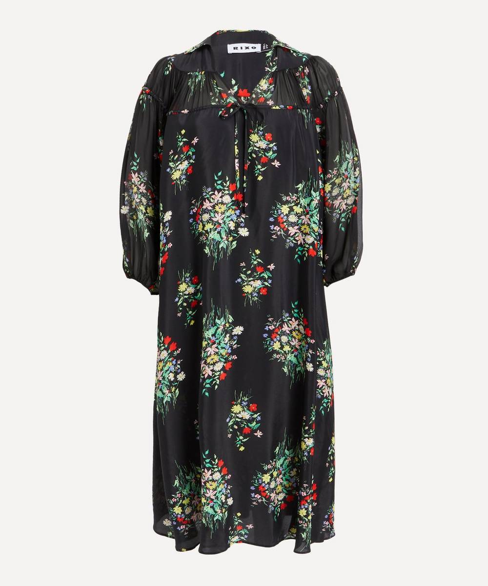 RIXO - Khaleesha Silk-Blend Midi-Dress