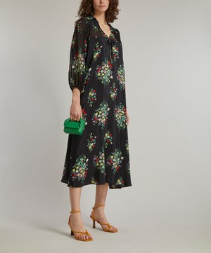 RIXO - Khaleesha Silk-Blend Midi-Dress image number 1