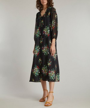 RIXO - Khaleesha Silk-Blend Midi-Dress image number 2