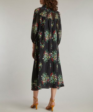 RIXO - Khaleesha Silk-Blend Midi-Dress image number 3