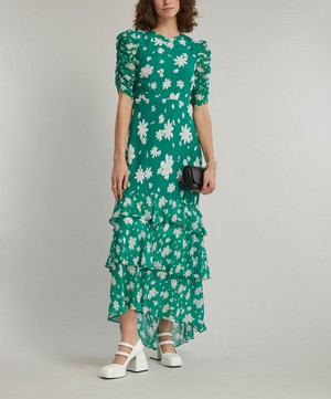 RIXO - Evelyn Silk-Blend Midi-Dress image number 1
