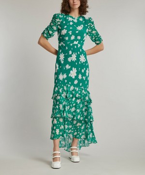 RIXO - Evelyn Silk-Blend Midi-Dress image number 2
