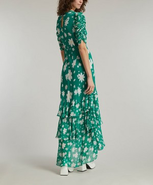 RIXO - Evelyn Silk-Blend Midi-Dress image number 3