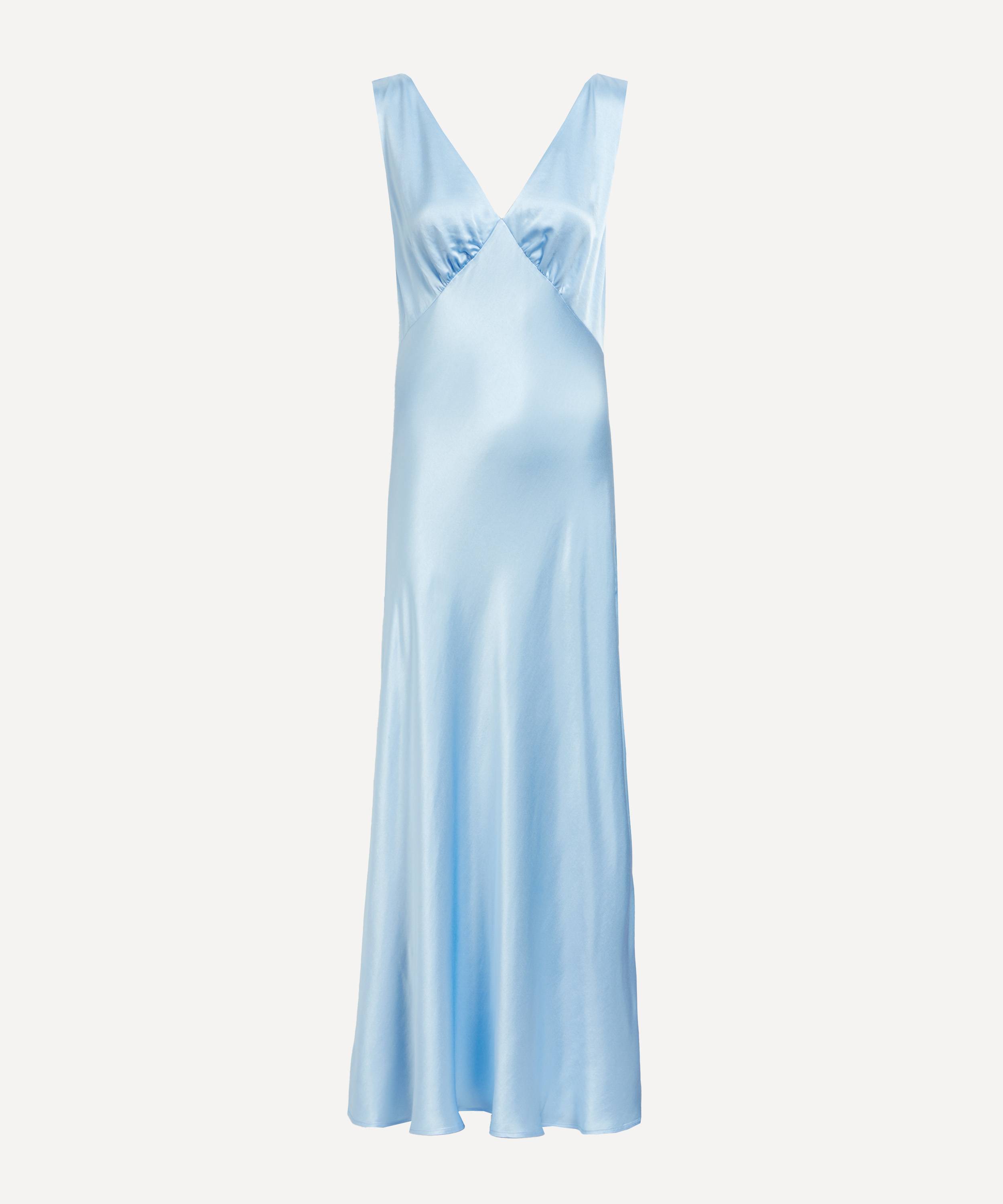 RIXO Sandrine Ice Blue Midi-Dress | Liberty