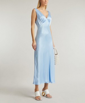 RIXO - Sandrine Ice Blue Midi-Dress image number 1