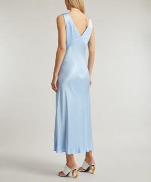 RIXO - Sandrine Ice Blue Midi-Dress image number 3
