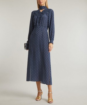 RIXO - Bette Vintage Spot Midi-Dress image number 1
