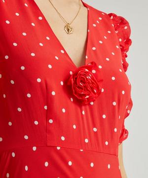 RIXO - Rosheen Silk-Blend Midi-Dress image number 4