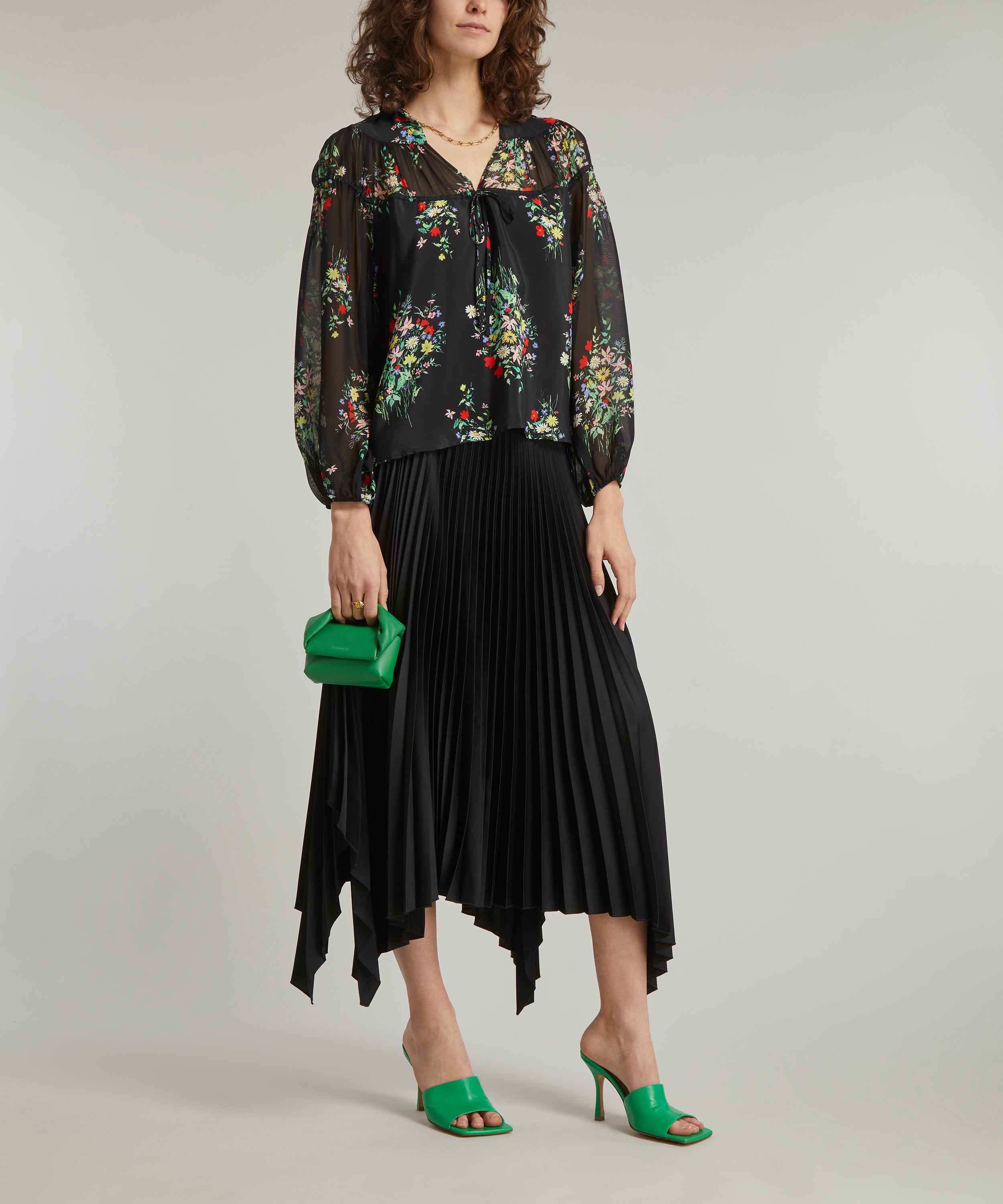 RIXO - Finley Silk-Blend Blouse image number 1