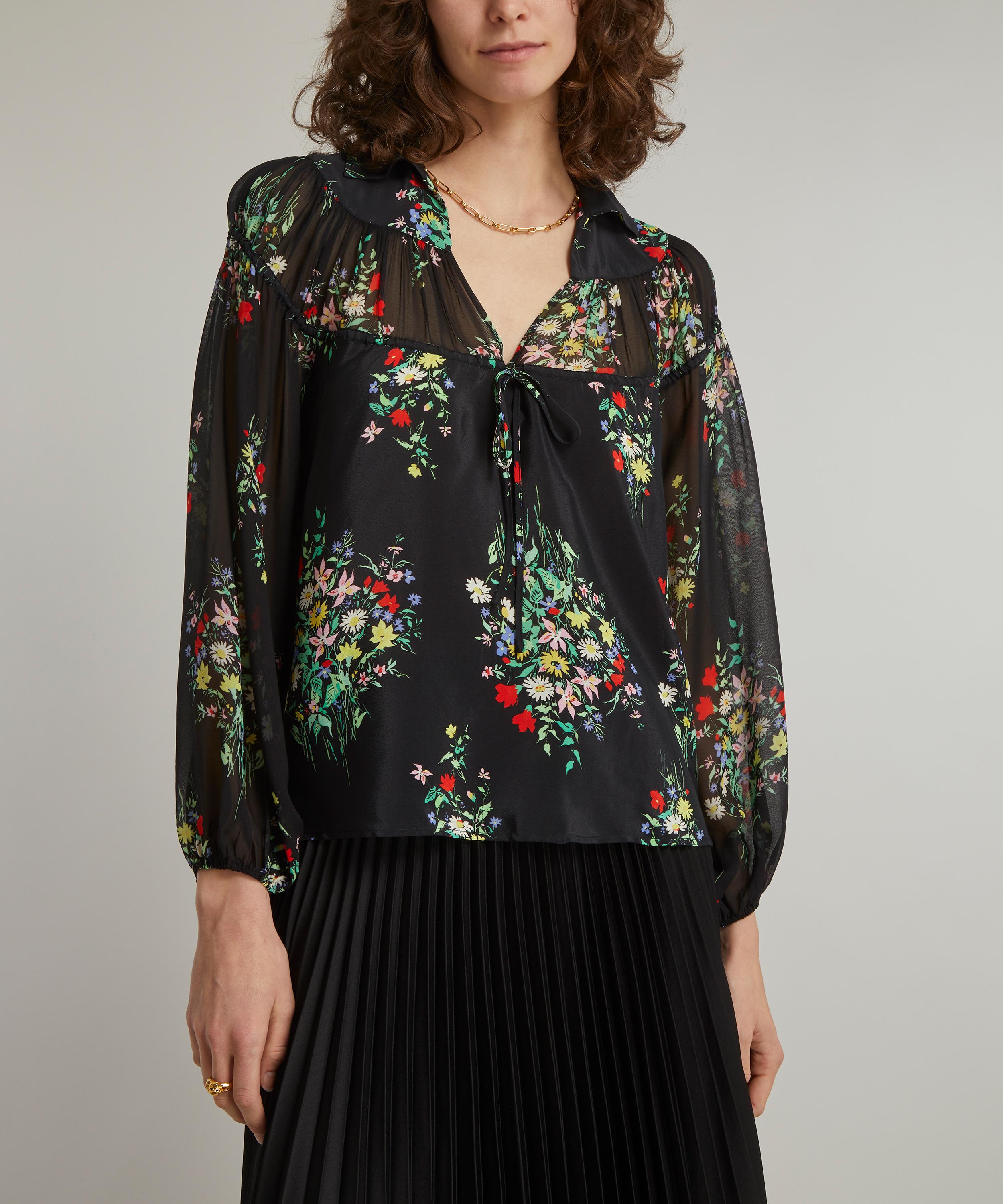 RIXO - Finley Silk-Blend Blouse image number 2