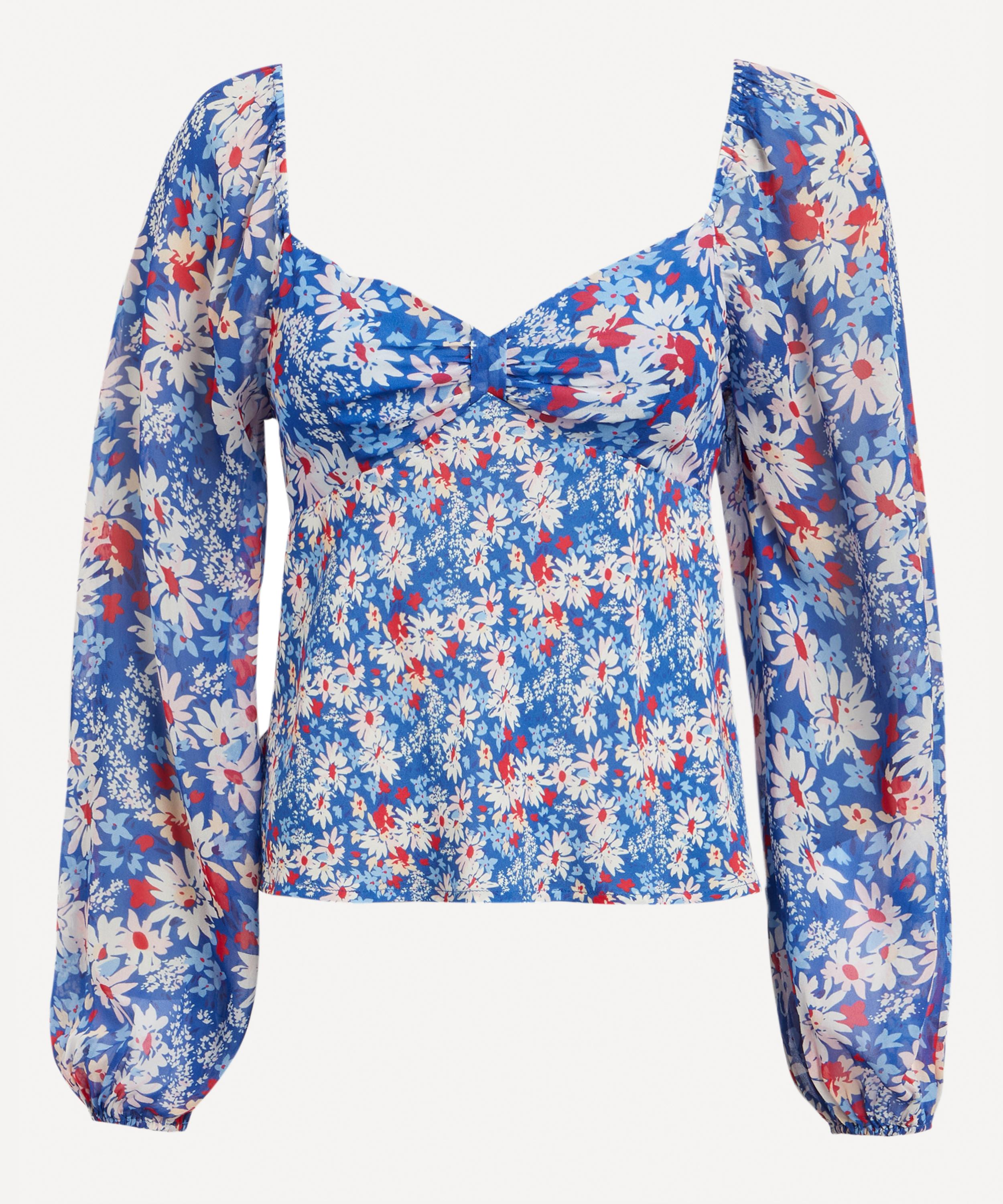 RIXO - Bridgette Silk-Blend Blouse image number 