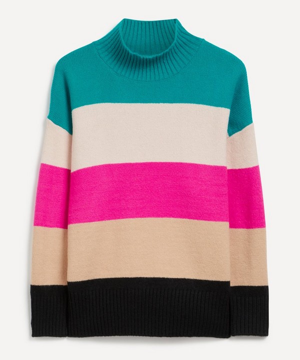 Scamp and Dude - Striped Oversized Turtleneck Jumper image number null