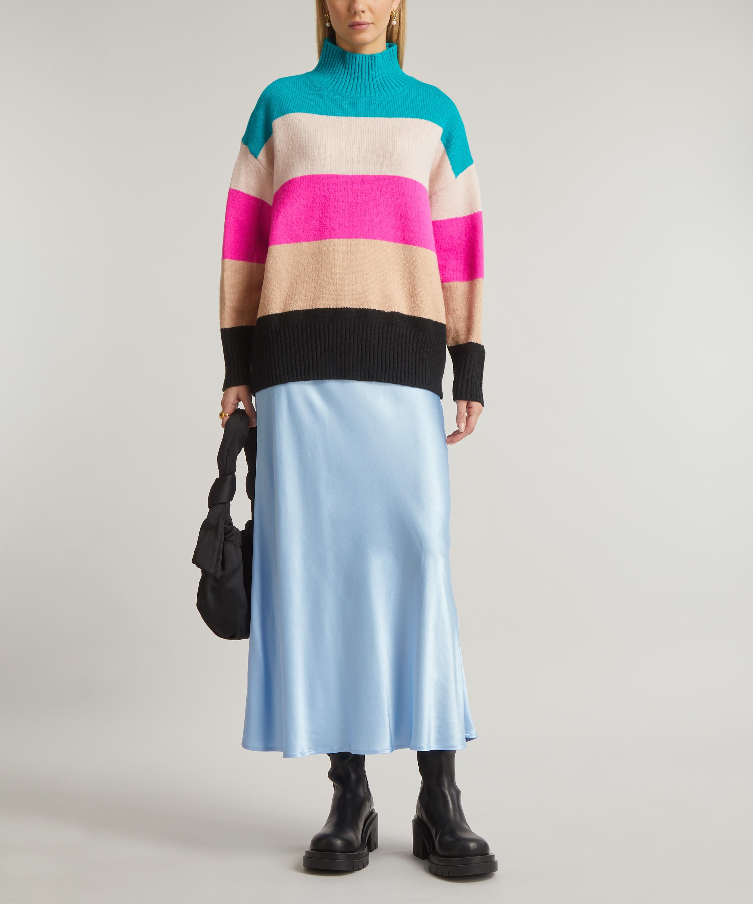 Scamp and Dude - Striped Oversized Turtleneck Jumper image number 1