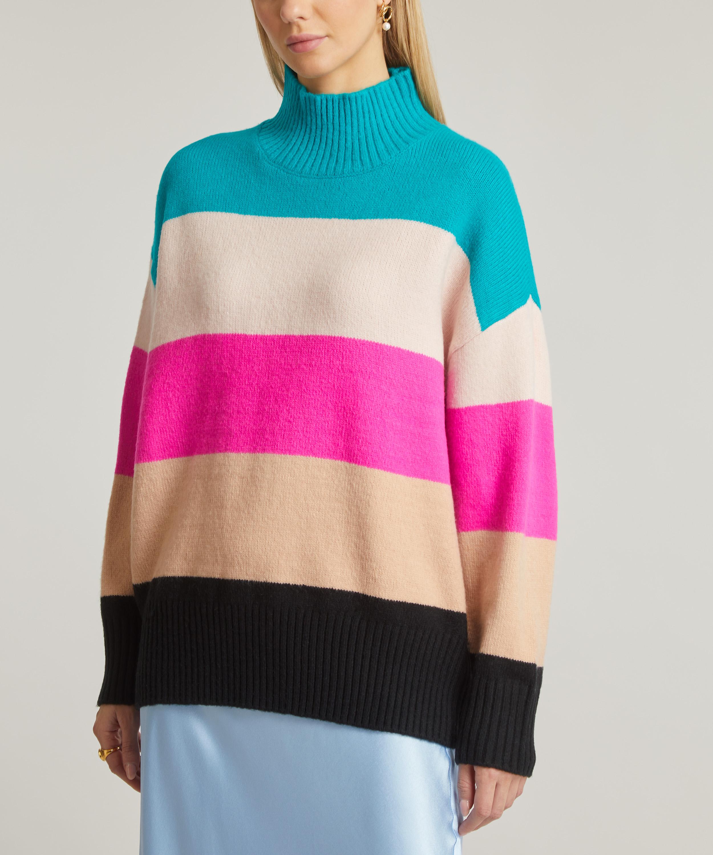 Scamp and Dude - Striped Oversized Turtleneck Jumper image number 2