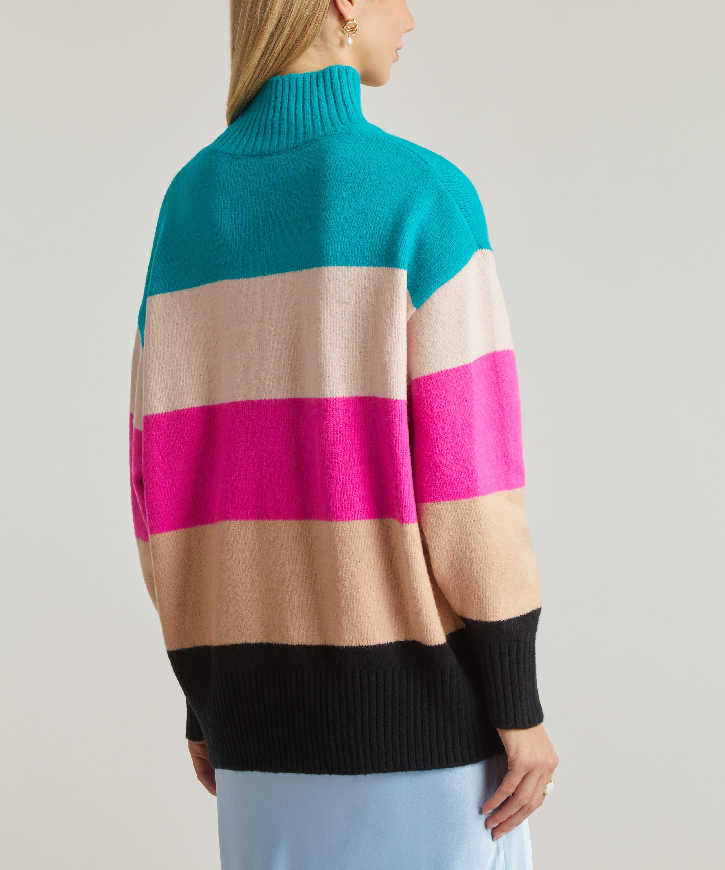 Scamp and Dude - Striped Oversized Turtleneck Jumper image number 3