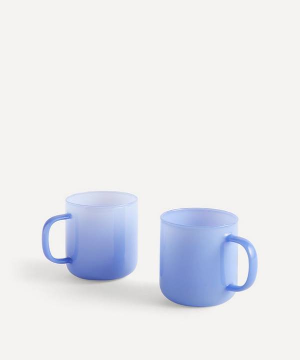 Hay - Light Blue Borosilicate Glass Mugs Set of Two
