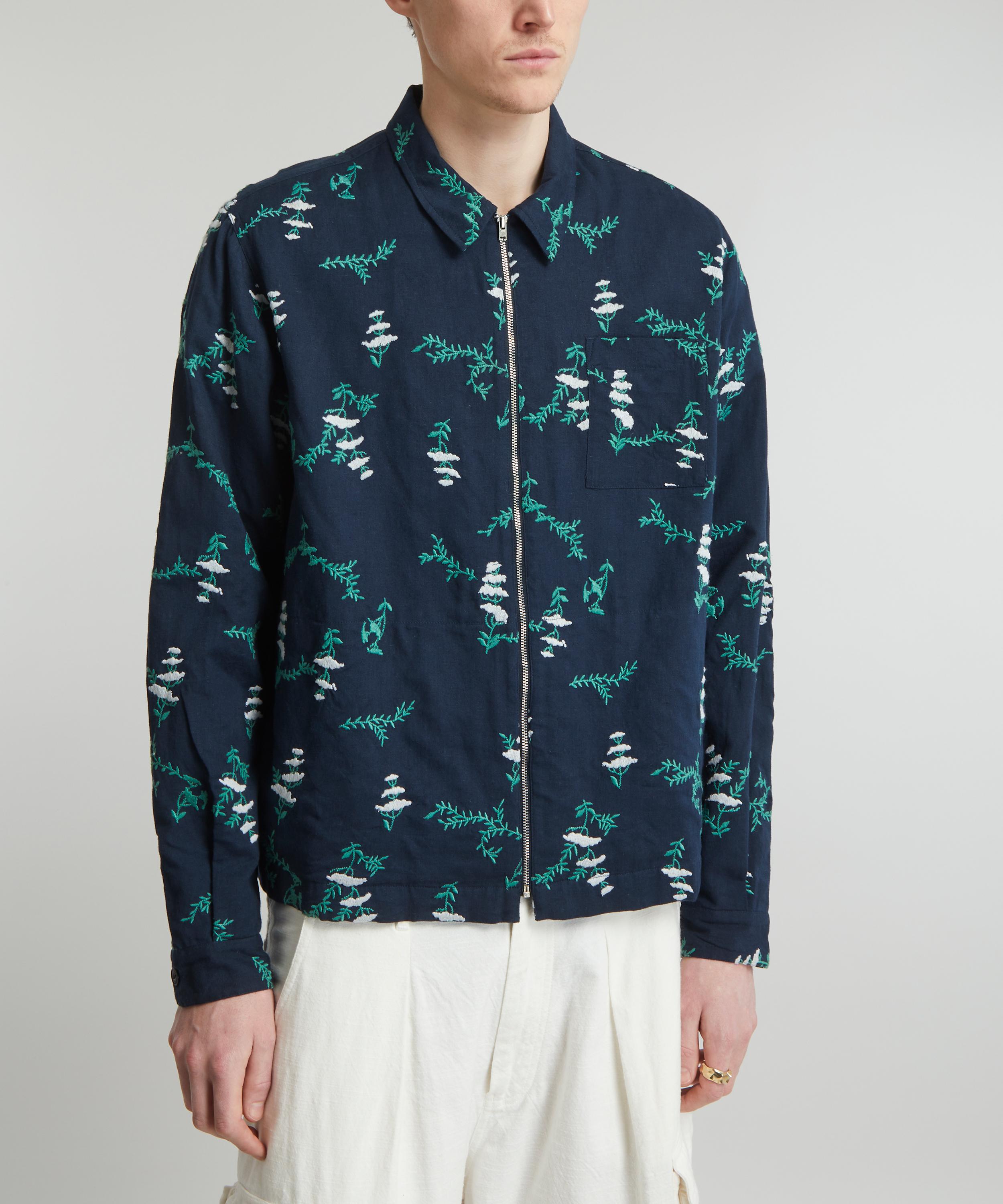 YMC - Bowie Floral Embroidered Overshirt image number 2
