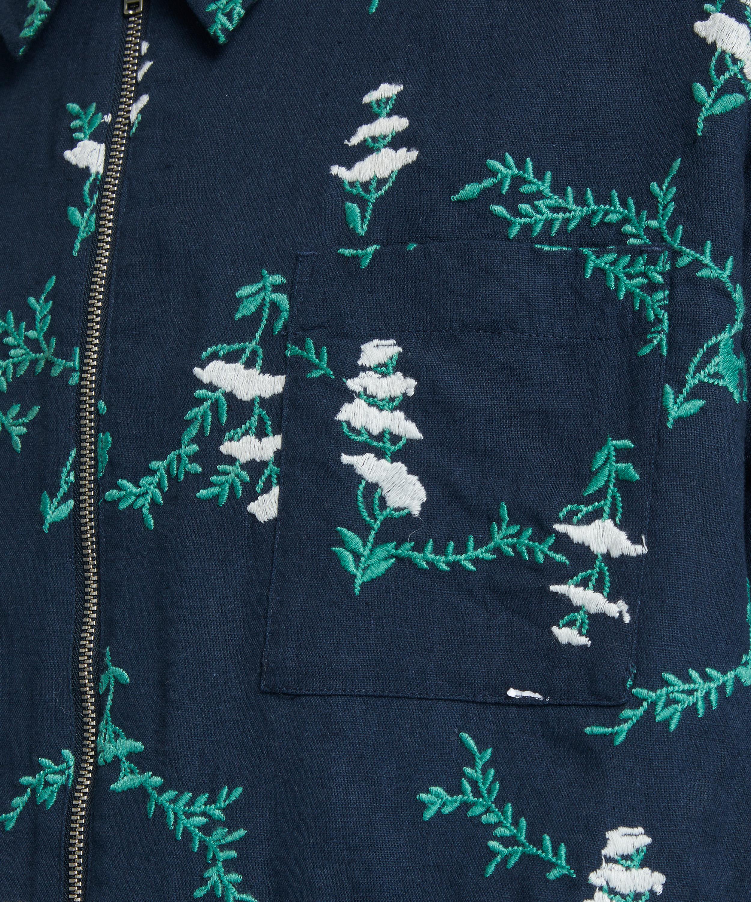 YMC - Bowie Floral Embroidered Overshirt image number 4