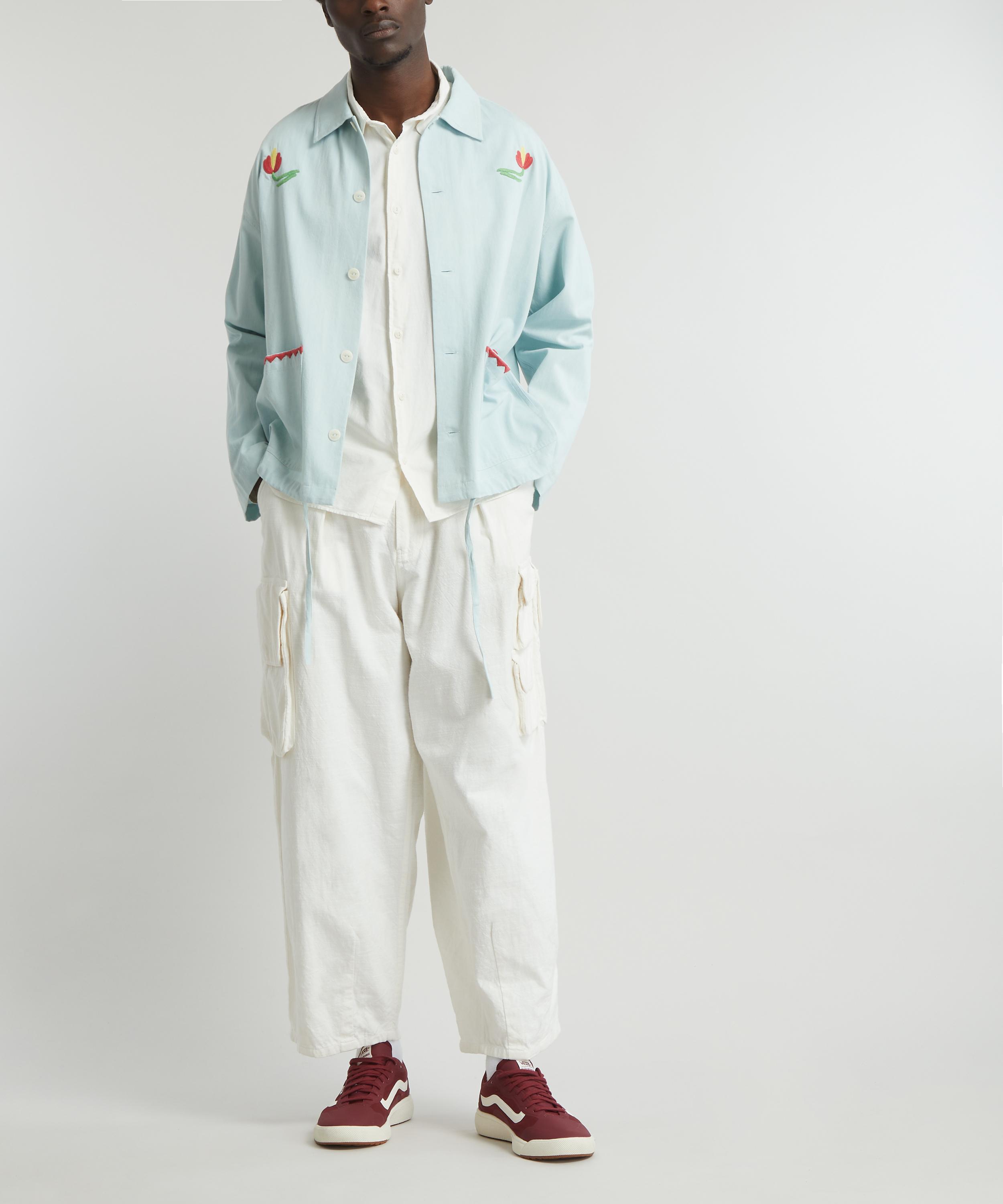 YMC - Floral Embroidered PJ Shirt image number 1