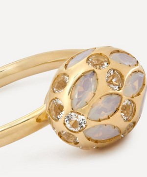 Liberty - 9ct Gold Aragon White Topaz Opal Ring image number 3