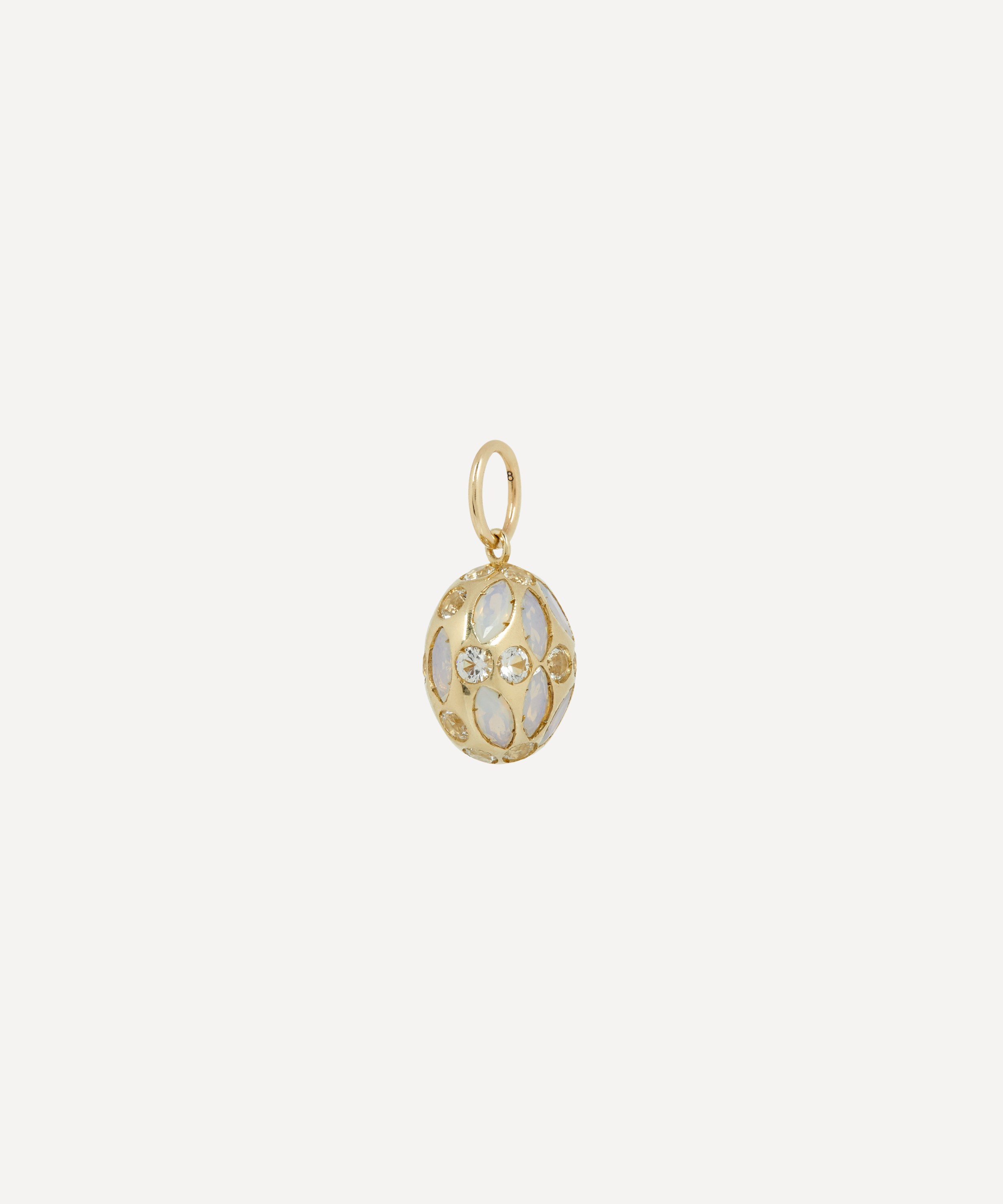 Liberty - 9ct Gold Aragon White Topaz Opal Pendant image number 2