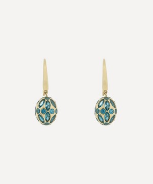 Liberty - 9ct Gold Aragon Blue Topaz Earrings image number 0