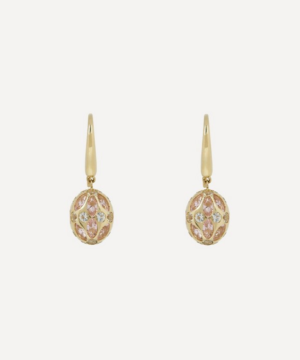 Liberty - 9ct Gold Aragon Pink and Clear Opal Earrings image number null