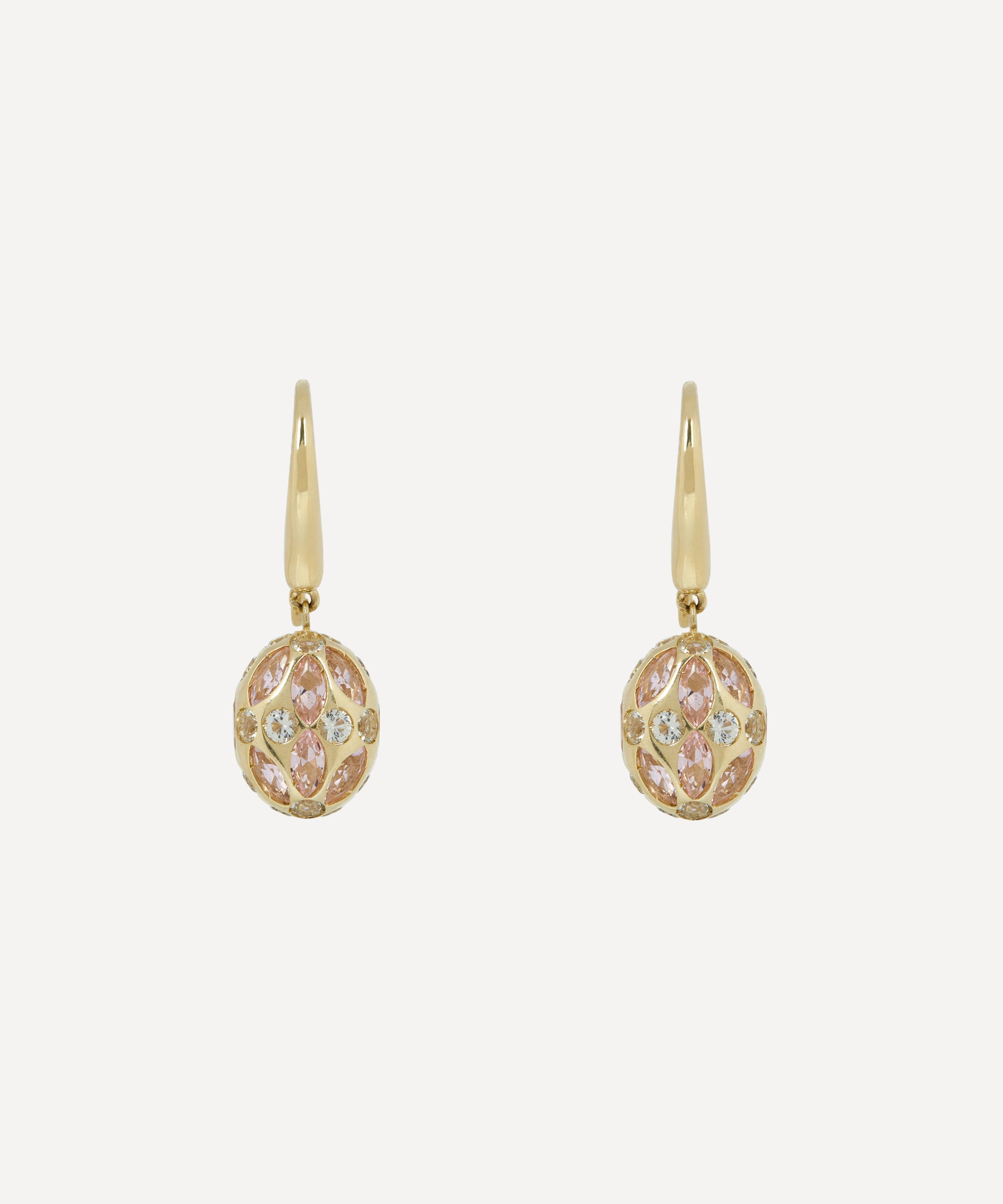 Liberty - 9ct Gold Aragon Pink and Clear Opal Earrings image number 0